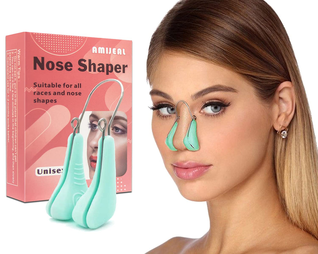 Nose Shaper Clip, Pain-Free Nose Slimmer Rhinoplasty Device, Soft Silicone Nose Bridge Straightener Corrector Nose Up Lifting Clip Beauty Tool