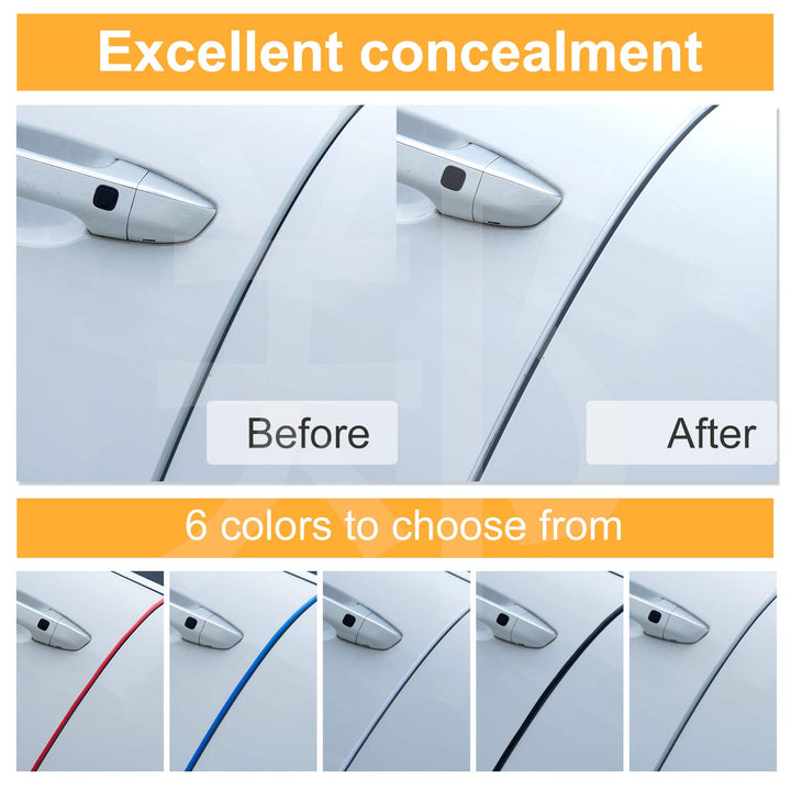 Car Door Edge Protectors,Car Edge Trim Rubber Seal Protector with U Shape Car Protection Door Edge Guard Fit for Most Car (Clear, 16FT)