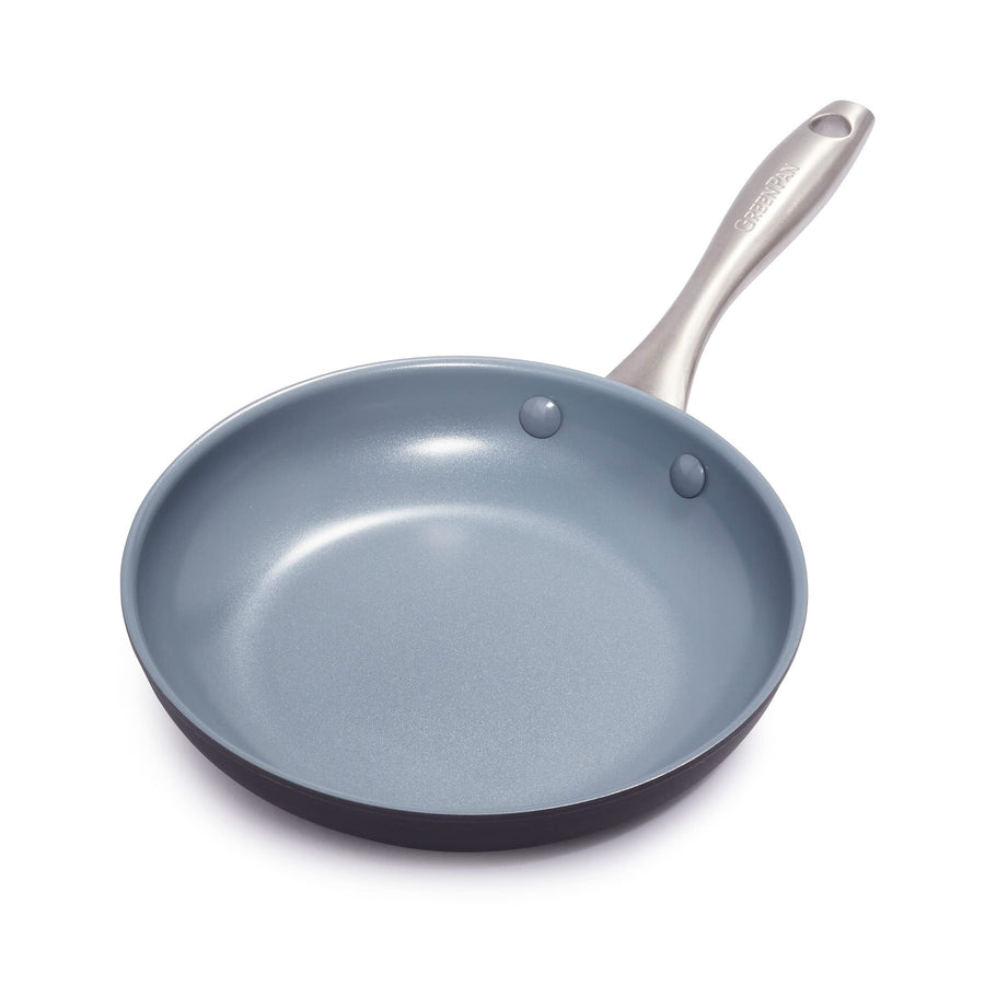 Lima Ceramic Hard Anodized 8 Frying Pan Skillet Nonstick, PFAS/PFOA-Free Nontoxic Pots and Pans, Oven & Broiler Safe, Stainless Steel Handle, Cookware for Eggs & Omelet, Gray