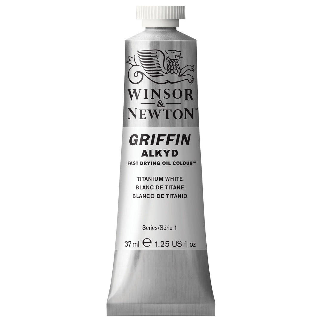 Winsor & Newton Griffin Alkyd Fast Drying Oil Paint, 37ml (1.25-oz) tube, Titanium White