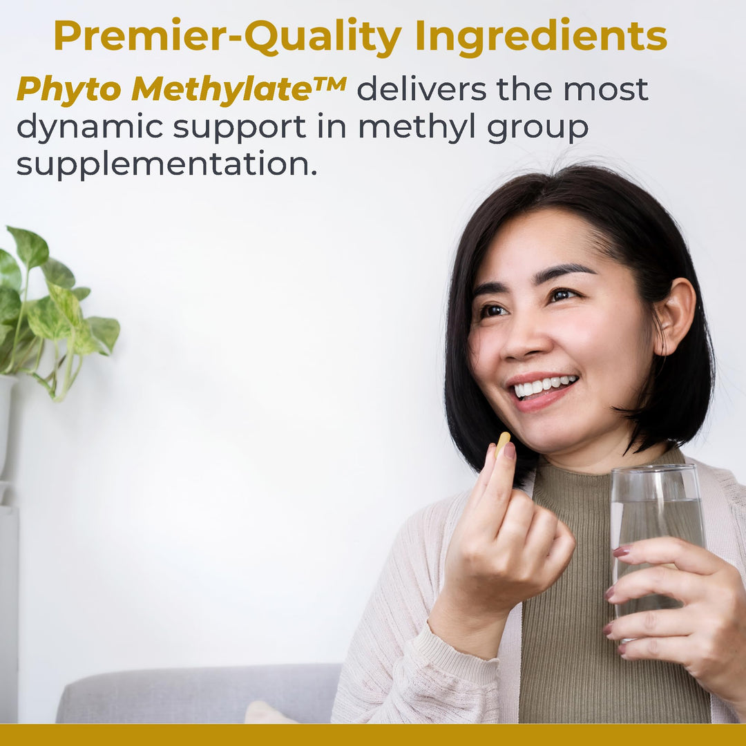 Phyto Methylate - B Vitamin Supplement - Supports Methylation, Detox, Brain & Heart Health - 5-MTHF & P5P - 60 Plant-Source Capsules