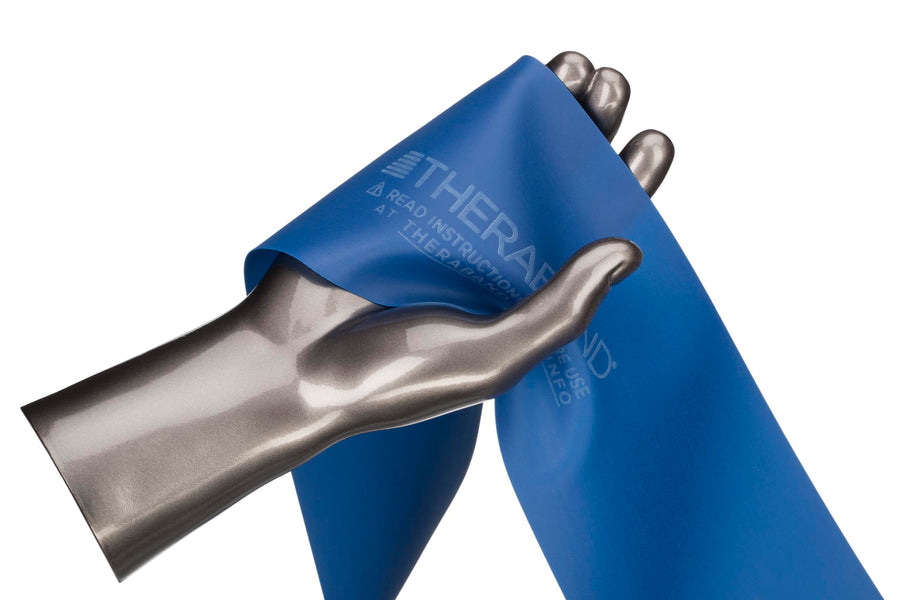 THERABAND Professional Latex Resistance Bands For Rehabilitation, Portable Fitness and Workout, Home Exercise, 5 Foot, Blue, Extra Heavy, Level 5, Individual Package