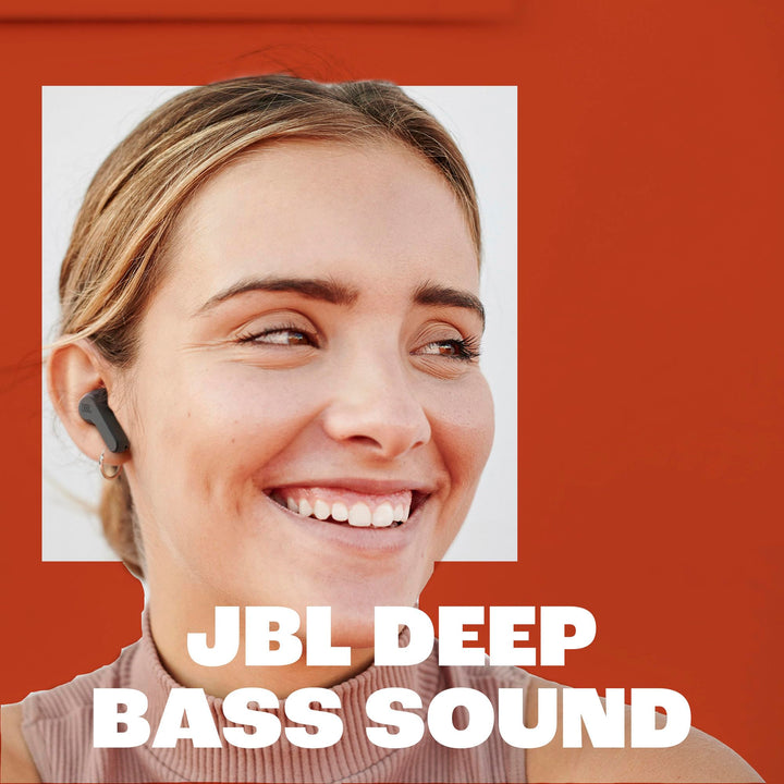 Vibe Beam - True Wireless Deep Bass Sound Earbuds, Bluetooth 5.2, Water & Dust Resistant, Hands-free call with VoiceAware, Up to 32 hours of battery life (Black)