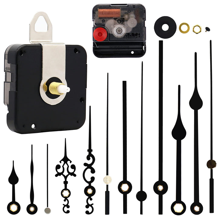 Youngtown 12888 Quartz DIY Wall Clock Movement Mechanism Repair Parts Replacement Kit Sweep Silent Movement,17 mm (43/64 inch) Shaft Length 9.5 mm (3/8 inch) Thread Length.