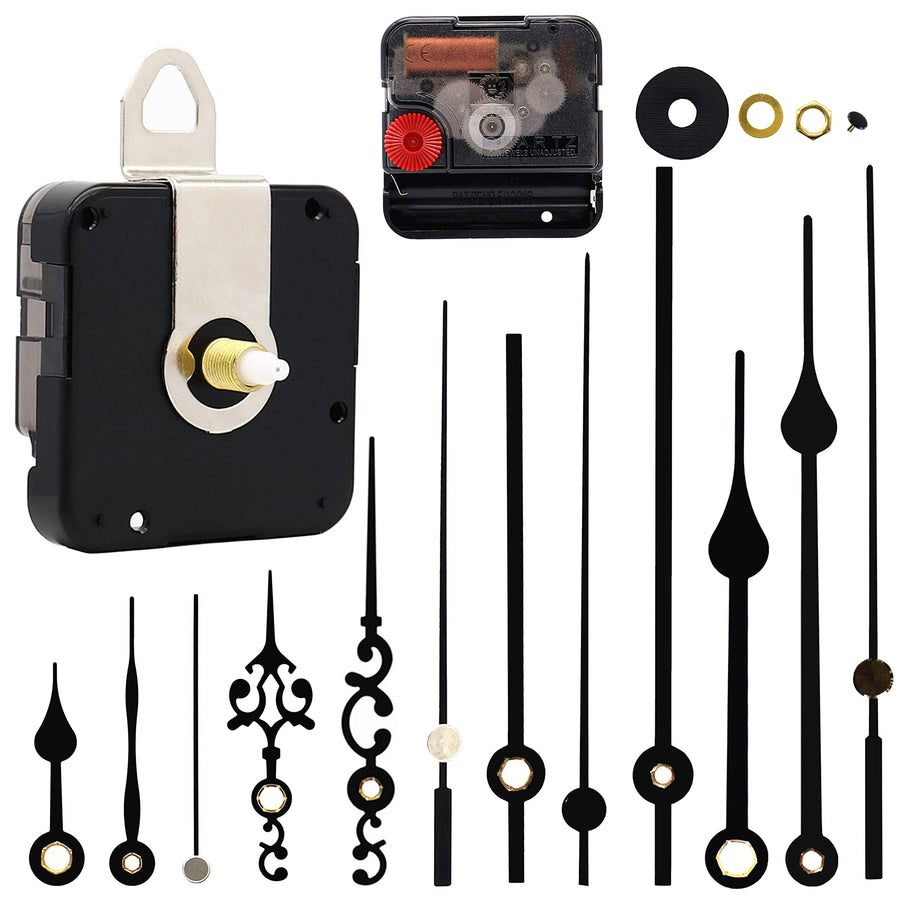Youngtown 12888 Quartz DIY Wall Clock Movement Mechanism Repair Parts Replacement Kit Sweep Silent Movement,17 mm (43/64 inch) Shaft Length 9.5 mm (3/8 inch) Thread Length.