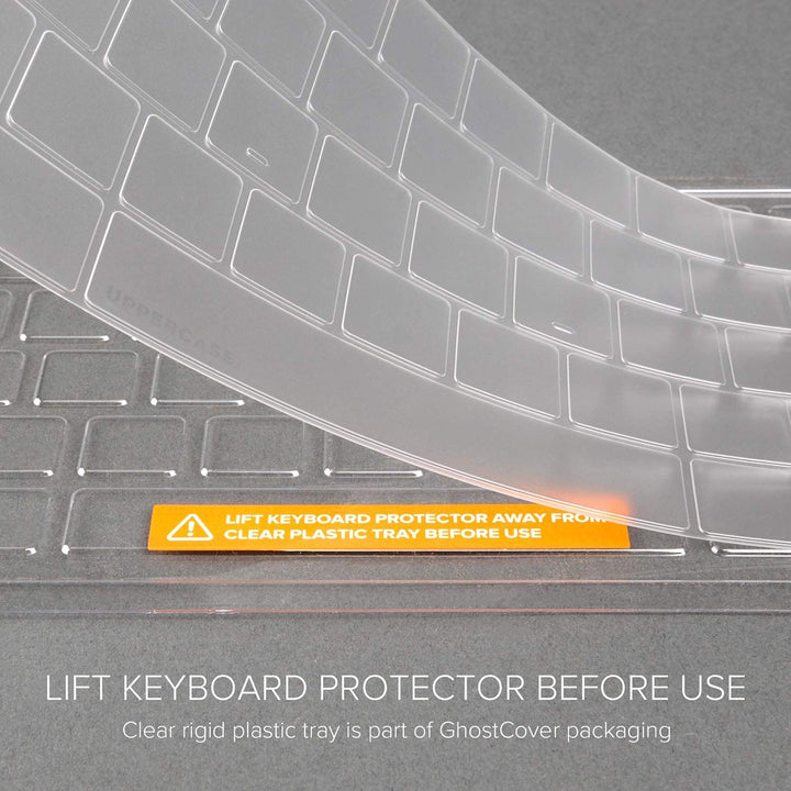 GhostCover® Premium Ultra Thin Keyboard Cover Protector, Compatible with 2021 2022 2023 2024 M1/M2/M3/M4 Pro/Max MacBook Pro 14/16, M2/M3 MacBook Air 13/15, US ANSI Layout, Clear