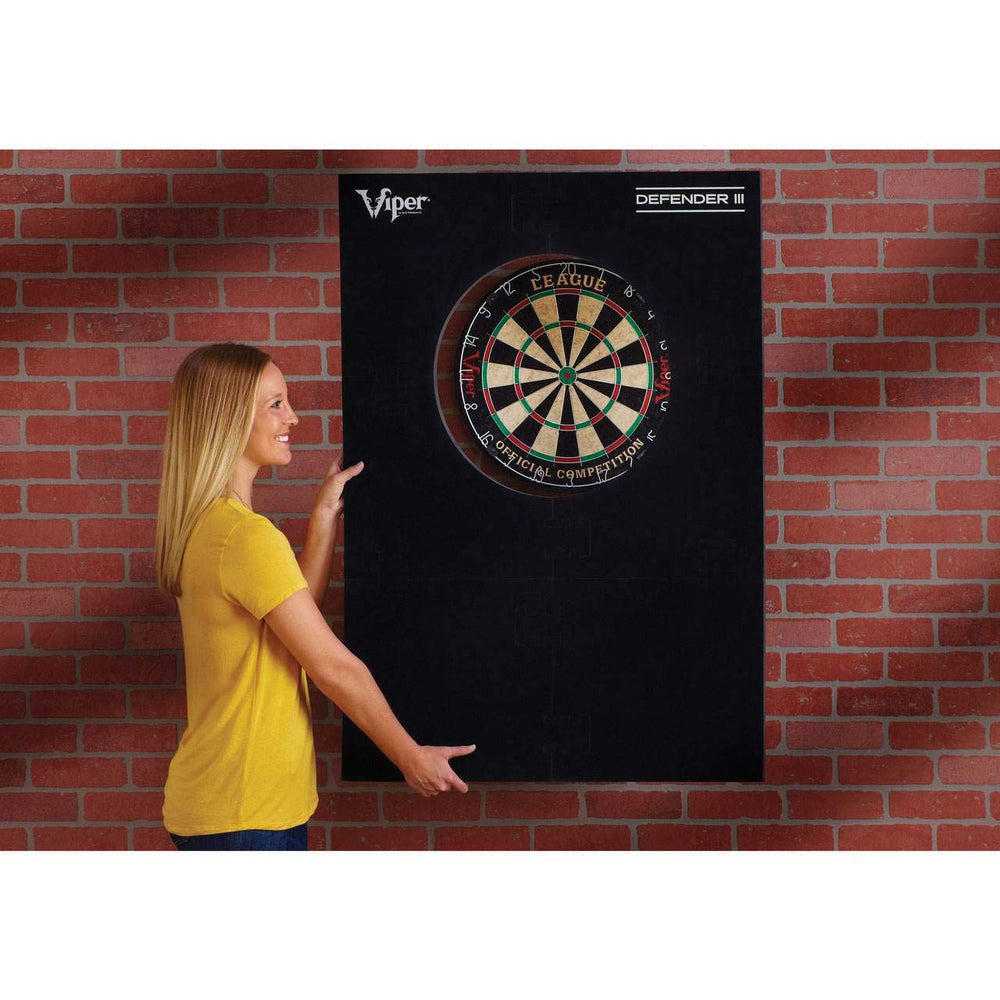 by GLD Products Defender III Extended Length Dartboard Surround Wall Protector, Black, One Size