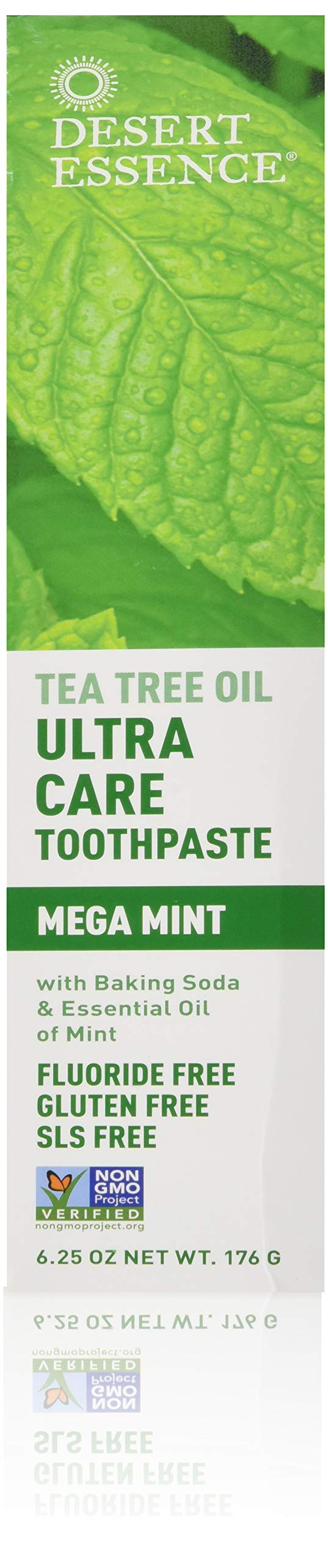 Natural Tea Tree Oil Ultra Care Toothpaste - Mega Mint - 6.25 Oz - Helps Soothe Gums & Reduce Plaque - Freshens Breath & Cleans Teeth - Oral Care - Defends Against Sugar Acids