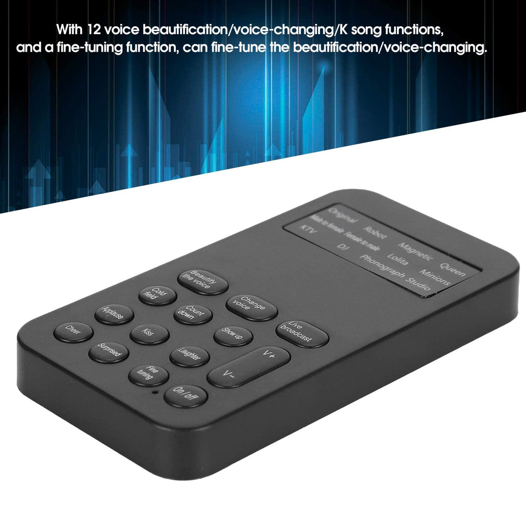 Mini Sound Changer Voice Changer Sound Effects Machine Audio Mixer for Podcast Recording Singing for Cell Phone Computer Laptop