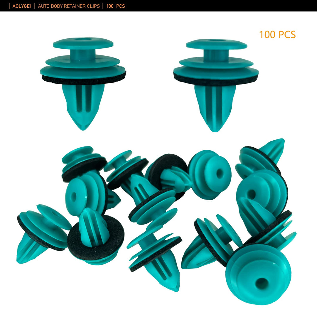 C68 100PCS for Toyota Trim Door Panel Clips Trim Panel Retainer for Tacoma, Tundra, Camry, Corolla, Avalon, Sienna, Replace OEM: 90467-10188 with 1Pcs Plastic Fastener Remover