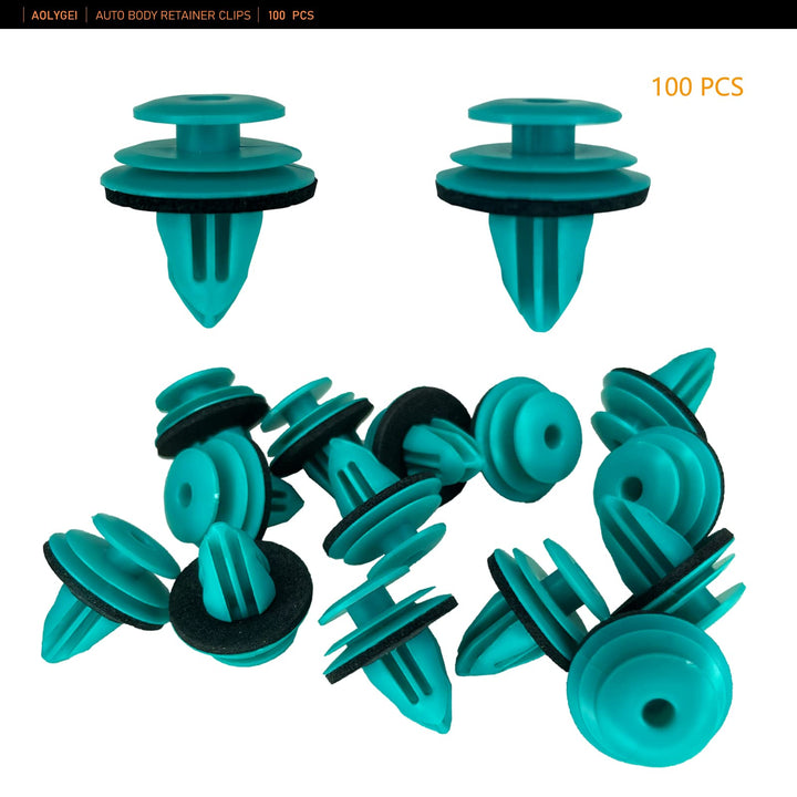 C68 100PCS for Toyota Trim Door Panel Clips Trim Panel Retainer for Tacoma, Tundra, Camry, Corolla, Avalon, Sienna, Replace OEM: 90467-10188 with 1Pcs Plastic Fastener Remover