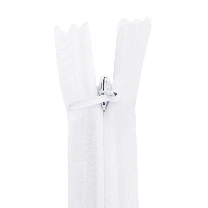 Invisible Zippers, Nylon Coil, 3, 2 Pieces (White, 18 inch)
