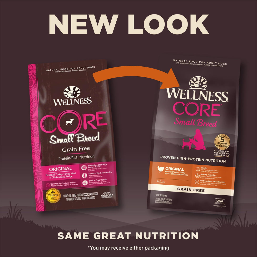 CORE Dry Dog Food, Small Breed, Grain-Free, High Protein, Natural, Original Turkey & Chicken Recipe, (12-Pound Bag)