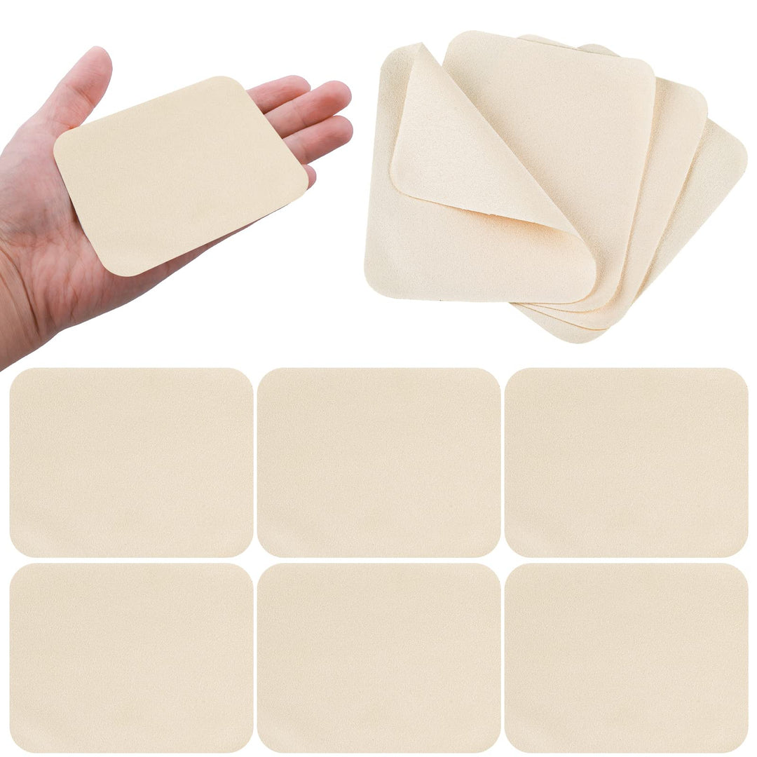 20 Pieces Chamois Pottery Tools Pre-Cut Chamois Cloth Clay Pottery Tools Trimming Mud Tool Kit Ceramic Pottery Craft Supplies Soft Chamois for Pot Rim Smoothing Pottery (3 x 3.9 Inch)