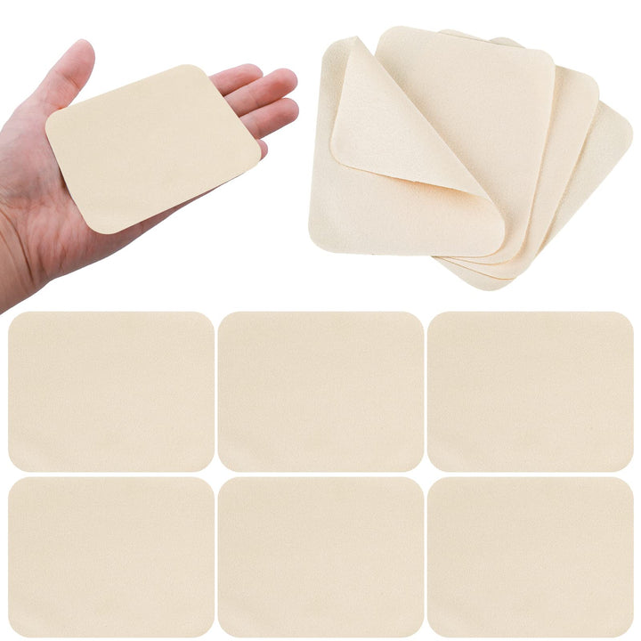 20 Pieces Chamois Pottery Tools Pre-Cut Chamois Cloth Clay Pottery Tools Trimming Mud Tool Kit Ceramic Pottery Craft Supplies Soft Chamois for Pot Rim Smoothing Pottery (3 x 3.9 Inch)