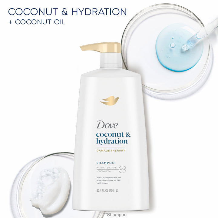 Nourishing Secrets Hydrating Shampoo with Pump for Daily Use Coconut and Hydration Dry Hair Shampoo with Refreshing Lime Scent 25.4 oz