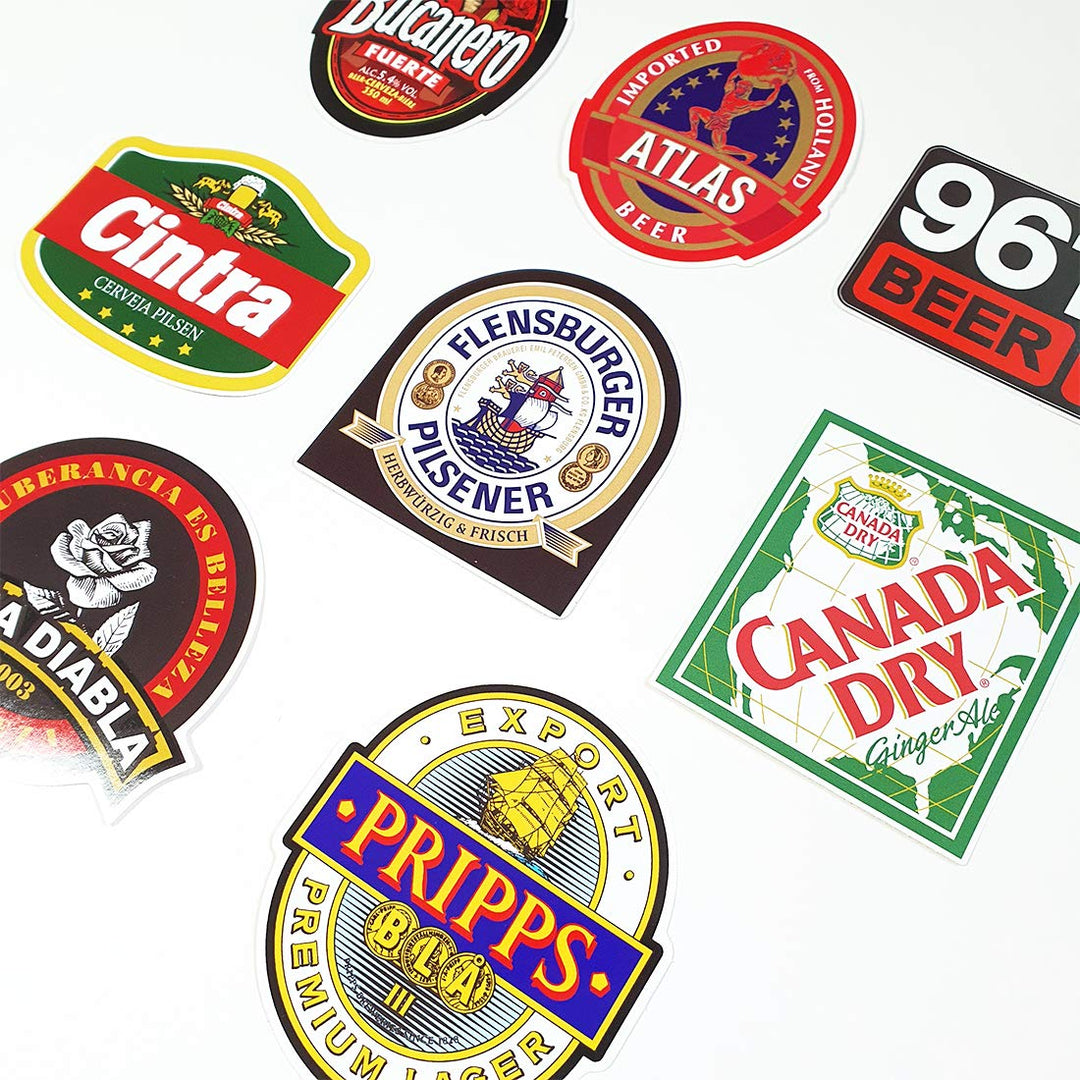 World Beer Stickers Pack 20 PCS for Decal Car Bumper Laptop Computer Water Bottle Luggage Vinyl Tool Box Skateboard Phone Stickers