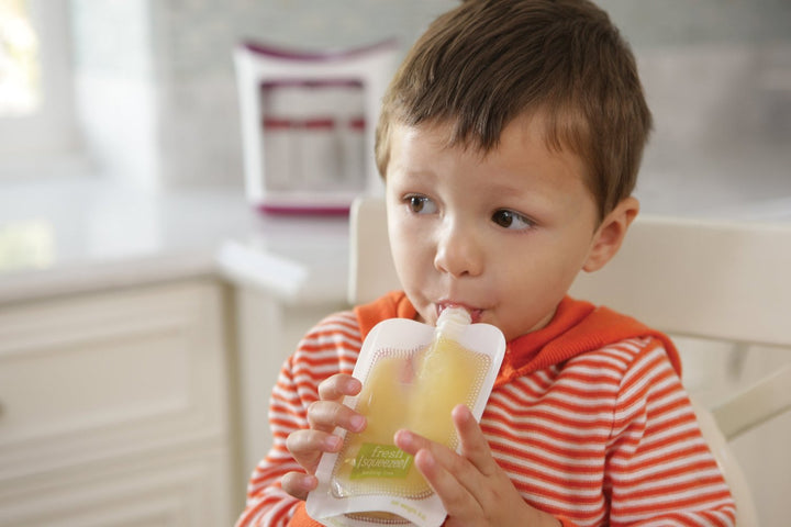 Disposable Squeeze Pouches, Portable Homemade Semi-Solid Food for Babies and Toddlers, 4 Fl Oz (Pack of 50)