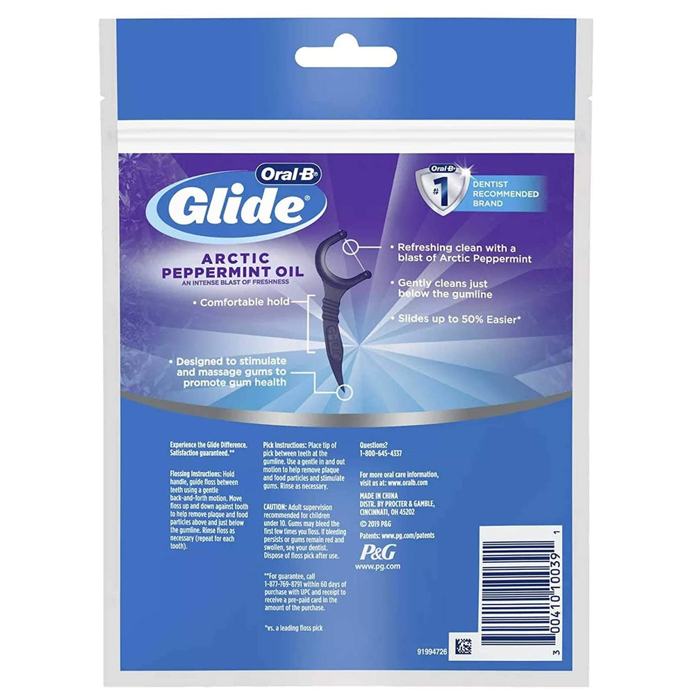 Glide 3D White Floss Picks Radiant Mint