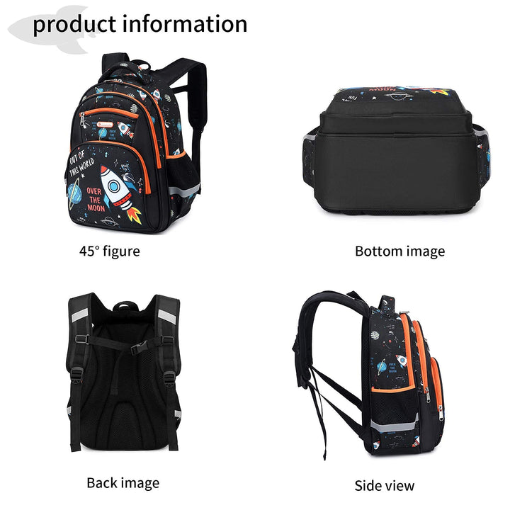 Kids Backpack Boys, Elementary Kindergarten Preschool School Bag 16 inch Multifunctional Cute Large Capacity