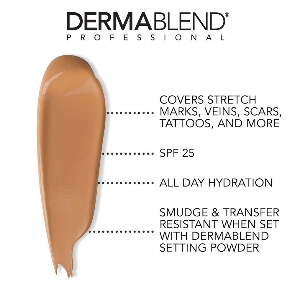 Leg and Body Makeup Foundation with SPF 25, 40W Medium Golden, 3.4 Fl. Oz.
