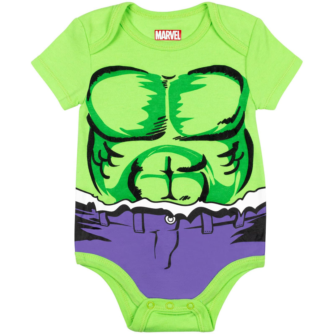 Baby Boys' 5 Pack Bodysuits - The Hulk, Spiderman, Iron Man and Captain America Multi 3-6 Months