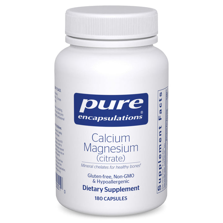 Calcium Magnesium (Citrate) - 240 g Calcium & 240 g Magnesium - Bone Health Support - Non-GMO & Vegan - 180 Capsules