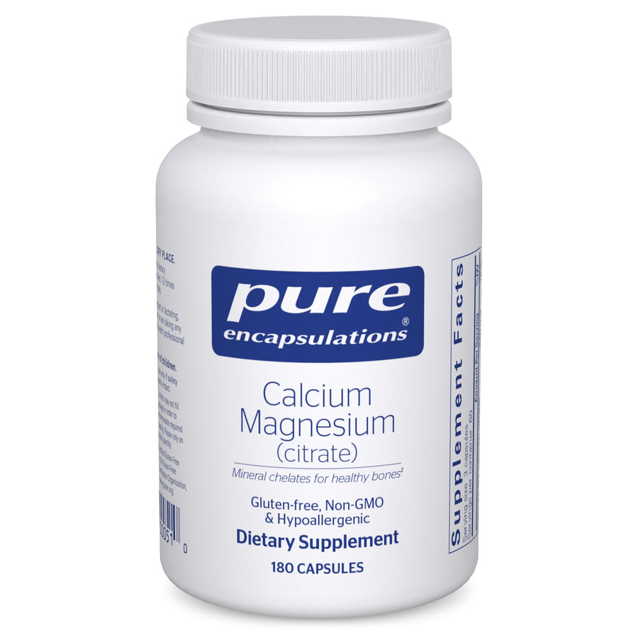 Calcium Magnesium (Citrate) - 240 g Calcium & 240 g Magnesium - Bone Health Support - Non-GMO & Vegan - 180 Capsules