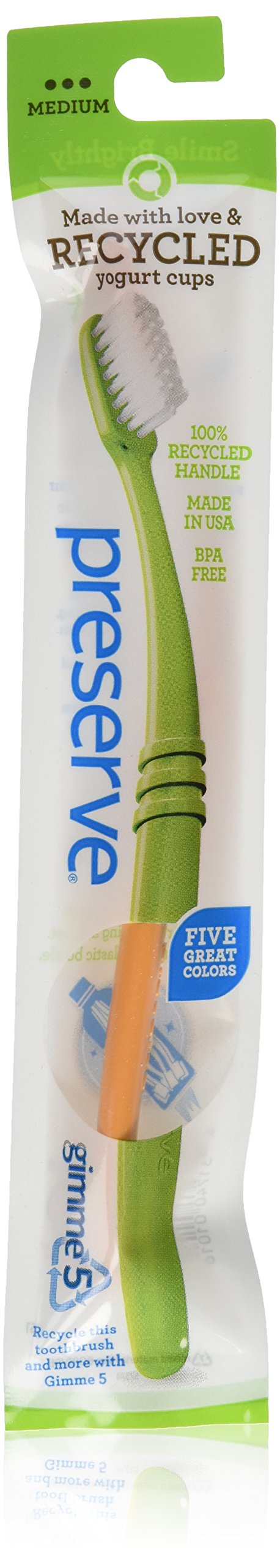 Adult Medium Toothbrush with Mailer Assorted Colors, 6 Count