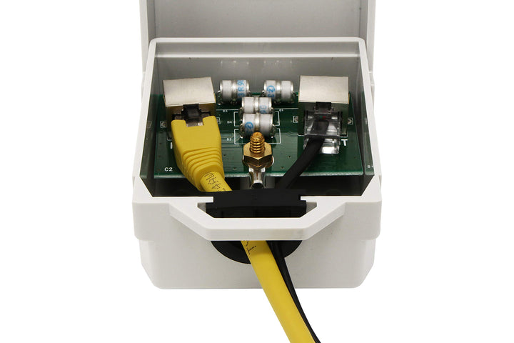 TP303 Ethernet Surge Protector Outdoor for PoE+ Gigabit 1000Mbs - LAN Network Thunder Lightning Surge Protection Suppressor/Arrester