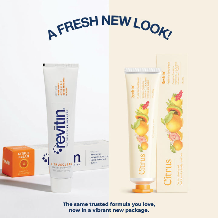 Toothpaste | Fluoride-Free Prebiotic Citrus Tooth Gel | No SLS, Gluten Free, Dye Free, GMO Free, No Sweeteners | Non-Toxic, Kid Approved