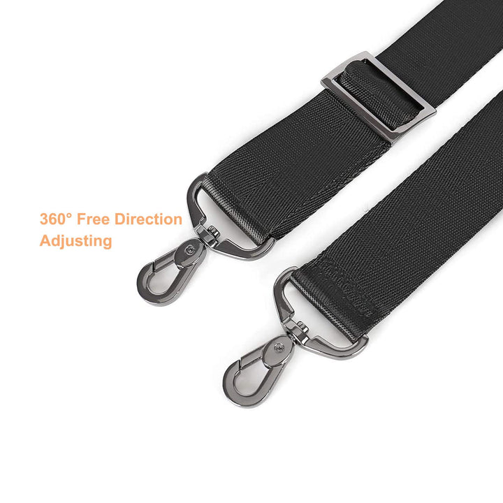 56 inch Shoulder Strap, Adjustable Thick Soft Universal Replacement Non-Slip Fit Padded with Metal Swivel Hooks for Laptop Shoulder Bag/Laptop Messenger Bag/Crossbody Bag, Black