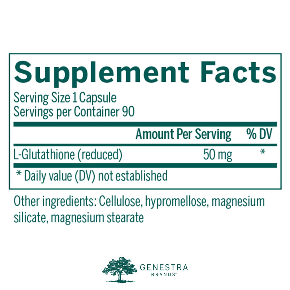 GSH Reduced Glutathione | Antioxidant Defense Supplement | 90 Capsules