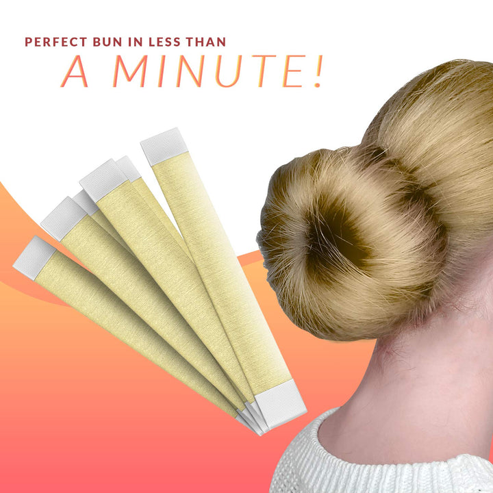 Women'S Hair Bun Maker French Twist Hair Fold Wrap Snap By K-Beauty (3 Blonde)