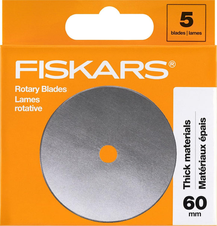 193730-1004 Straight Rotary Replacement Blades, 60mm, 5 Pack , Silver