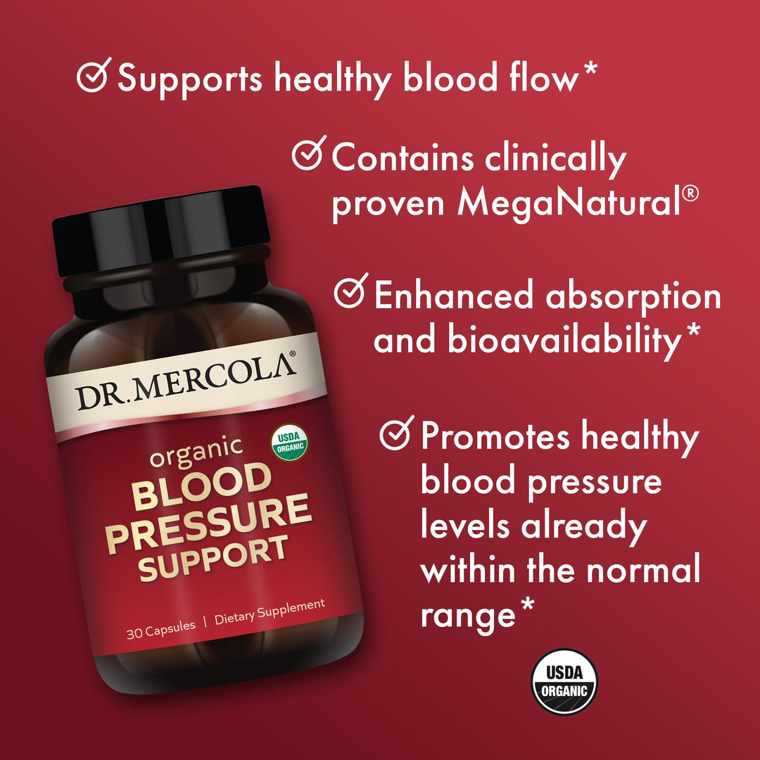 Blood Pressure Support - Dr. Mercola Premium Supplements - 30 Capsules (1 Month Supply)