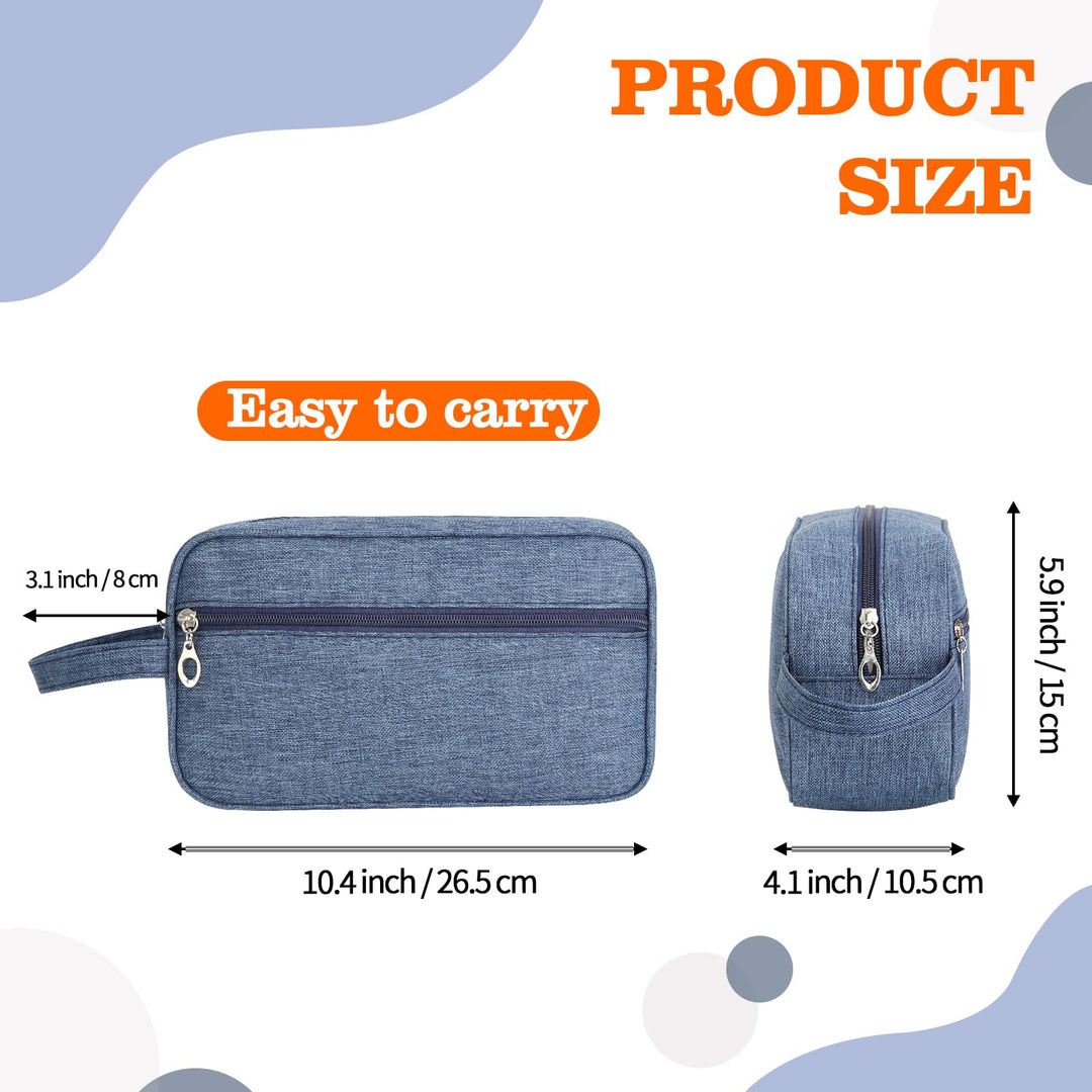 Heavy-duty Toiletry Bag 600D Nylon Travel Dopp Kit Bathroom Shaving Organizer for Men or Women Toiletries Traveling (Black)