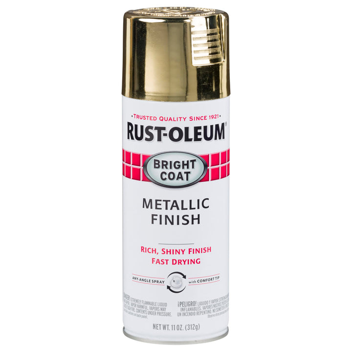 7710830 Stops Rust Bright Coat Metallic Spray Paint, 11 Ounce (Pack of 1) , Gold