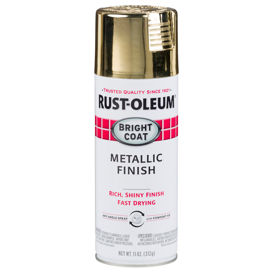 7710830 Stops Rust Bright Coat Metallic Spray Paint, 11 Ounce (Pack of 1) , Gold
