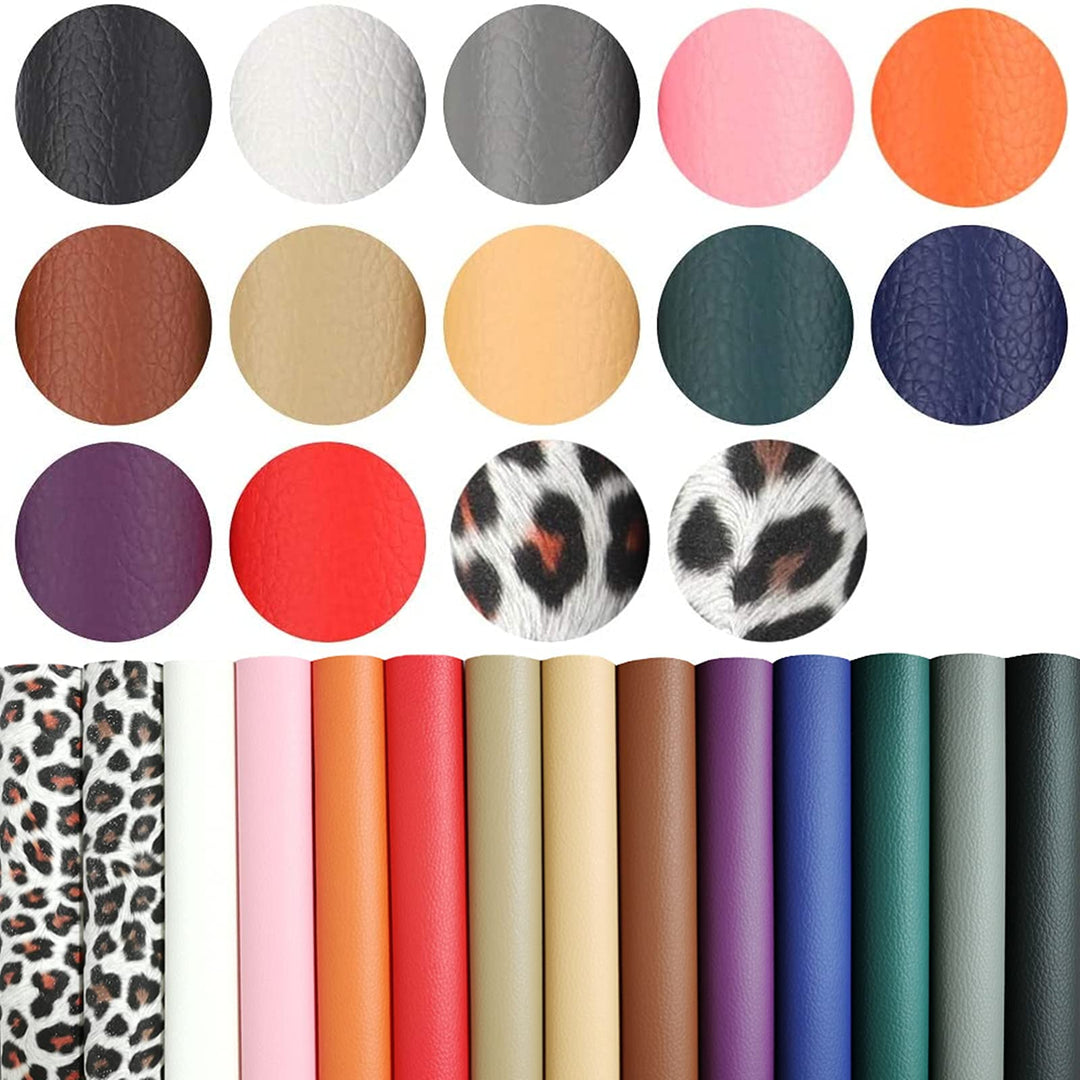 28 Pieces 8x6(20cmx15cm) A5 Faux Leather Sheets,Solid Colors & Glitter & Leopard Pattern Faux Leather Fabric Sheets for Bows,Keychains,Hair Accessories DIY Projects
