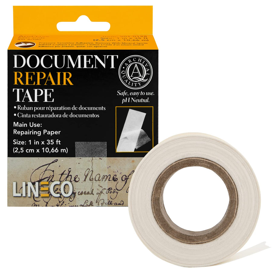 , Archival Document Repair Tape, 1 Inch x 35 Feet, Acid-Free Translucent, for Repairs Paper, Ephemera, Photos, Print and Artwork, Pack of 1