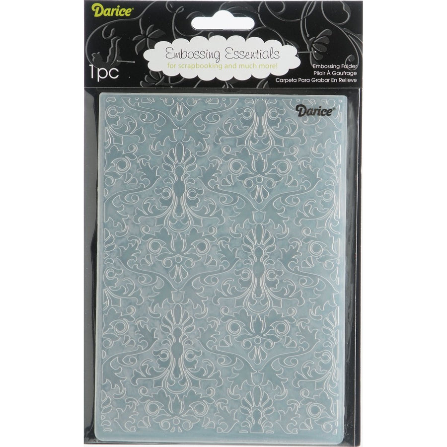 1217-63 Damask Embossing Folder, 5 by 7-Inch, 5 X 7, Clear