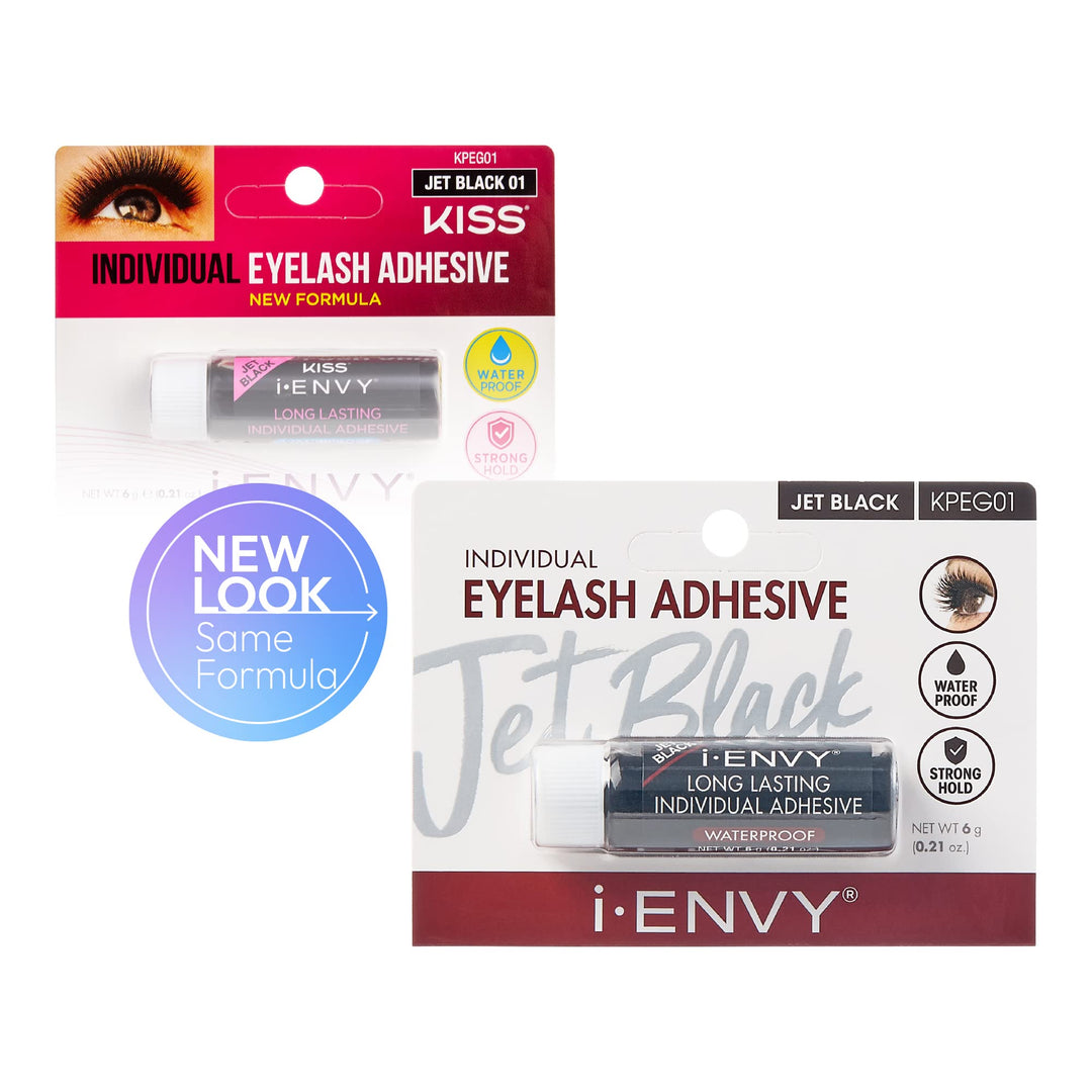 iENVY Individual Cluster Semi-Permanent Lash Glue, Strong Hold & Long-Lasting Waterproof, Easy to Use, Latex Free, Perfect for Sensitive Eyes (Jet Black)