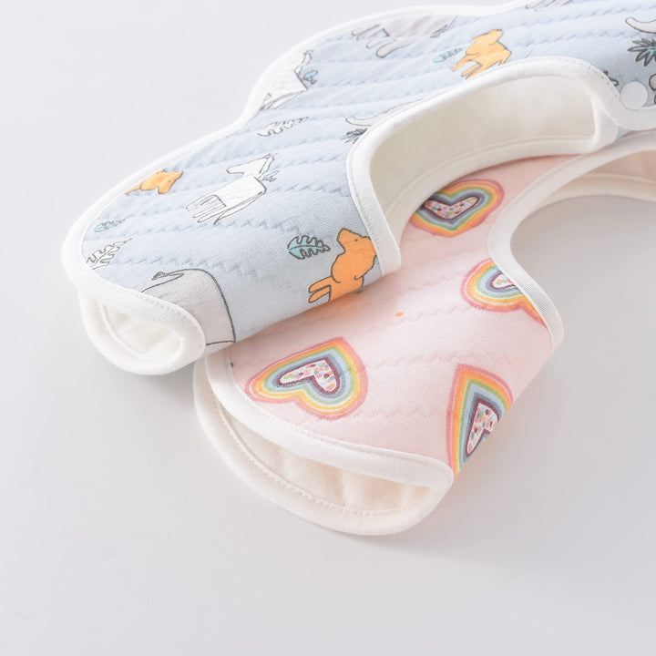 Baby bandana bibs for Eating and Drooling 3 Pack 360 Rotate Baby Feeding Bibs for Boys and Girls Soft Organic Cotton