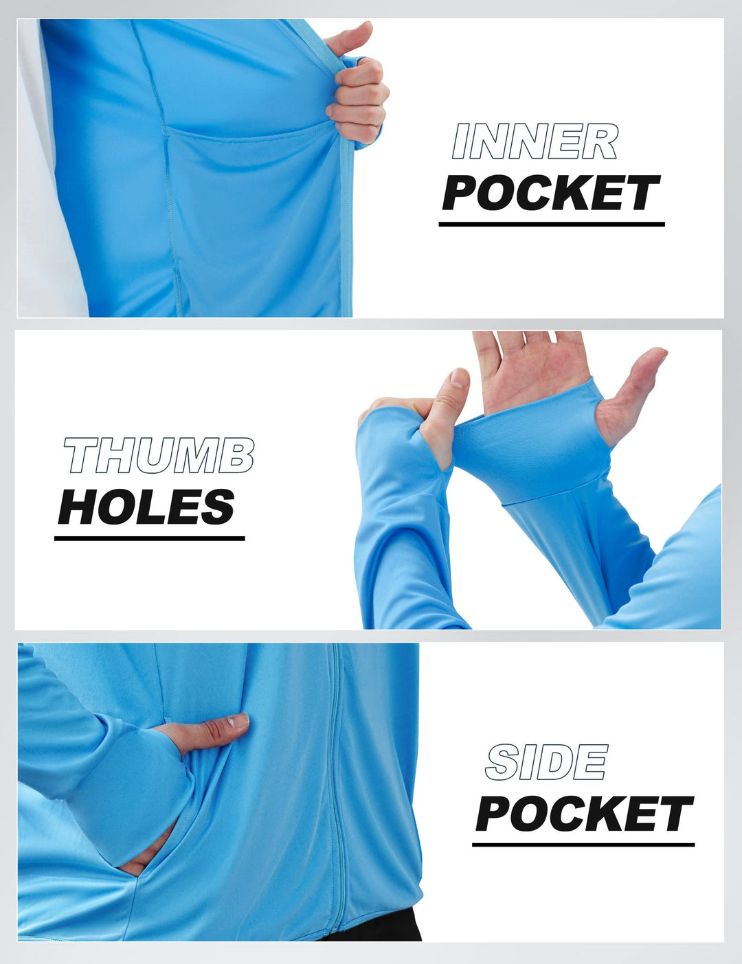 Fishing Shirts for Men UPF 50+ Sun Protection Rash Guard for Men SPF Hoddie Long Sleeve Outdoor Hiking Shirts