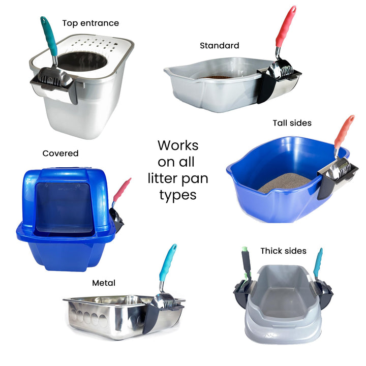 ® Premium Multicat Cat Litter Scoop | Solid Metal | Litter Box Tray Pan Sifter