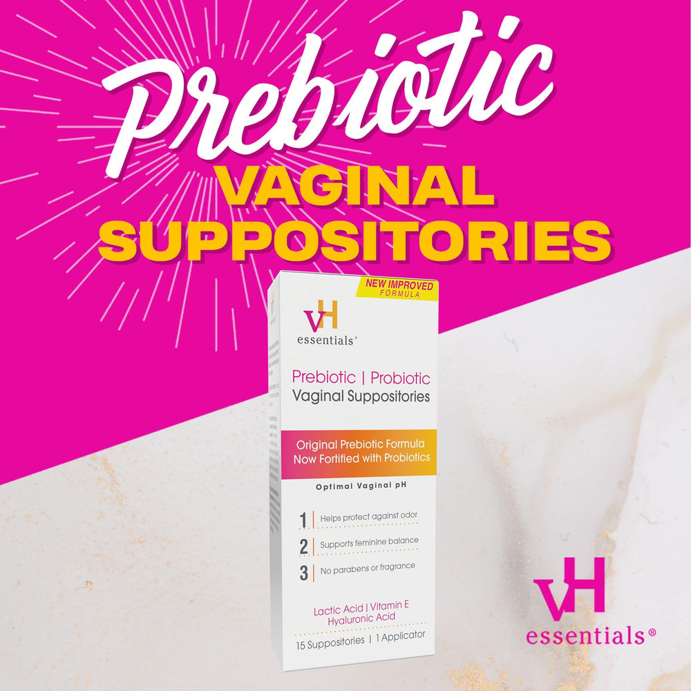 Prebiotic PH Balanced Vaginal SuppositoriesBox, Original Version, 15 Count