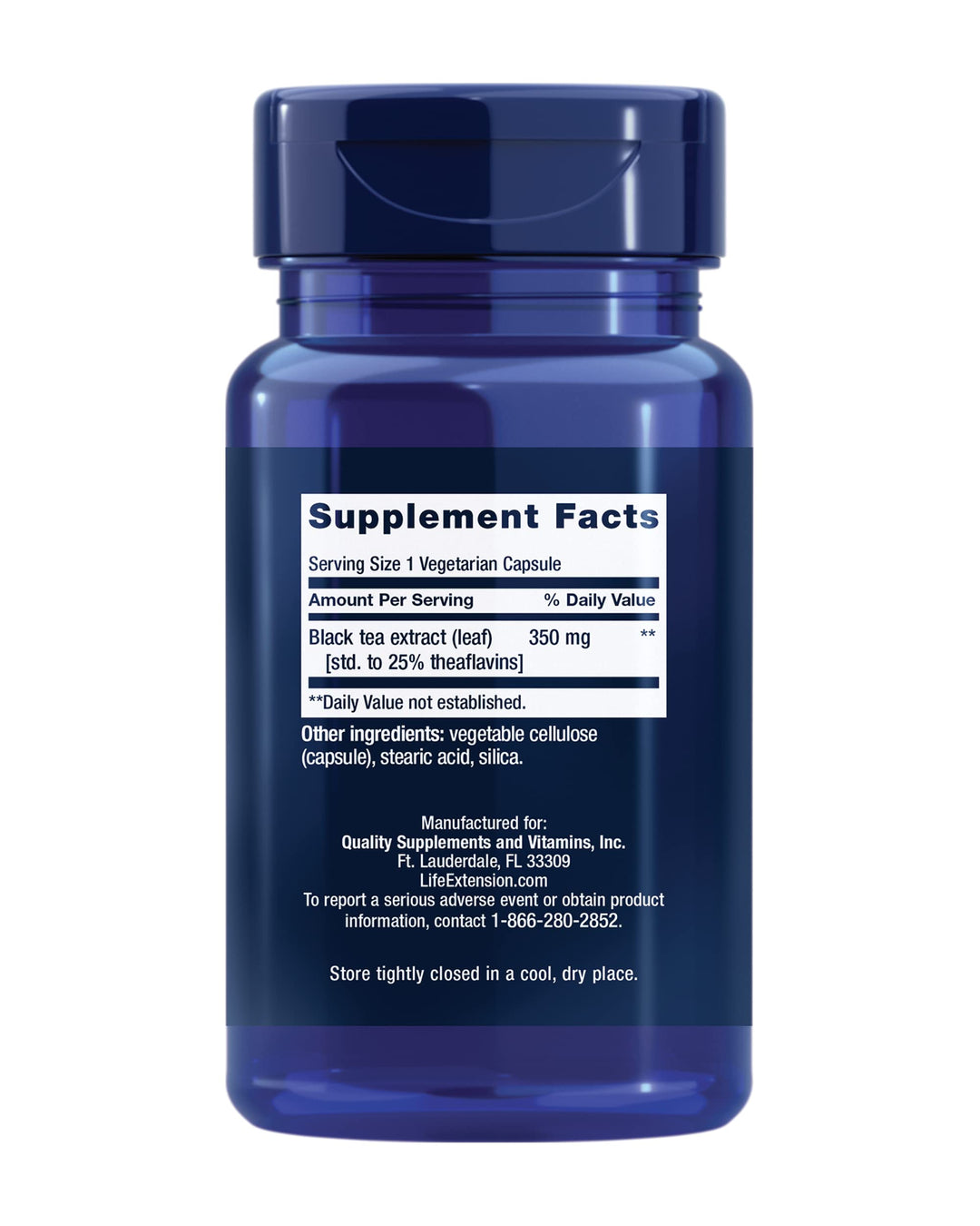 Theaflavin Standardized Extract – Tea Leaf Flavonoids, Arterial Health Support, Helps Maintain Already-Heathy Cholesterol – Gluten-Free, Non-GMO, Vegetarian – 30 Capsules