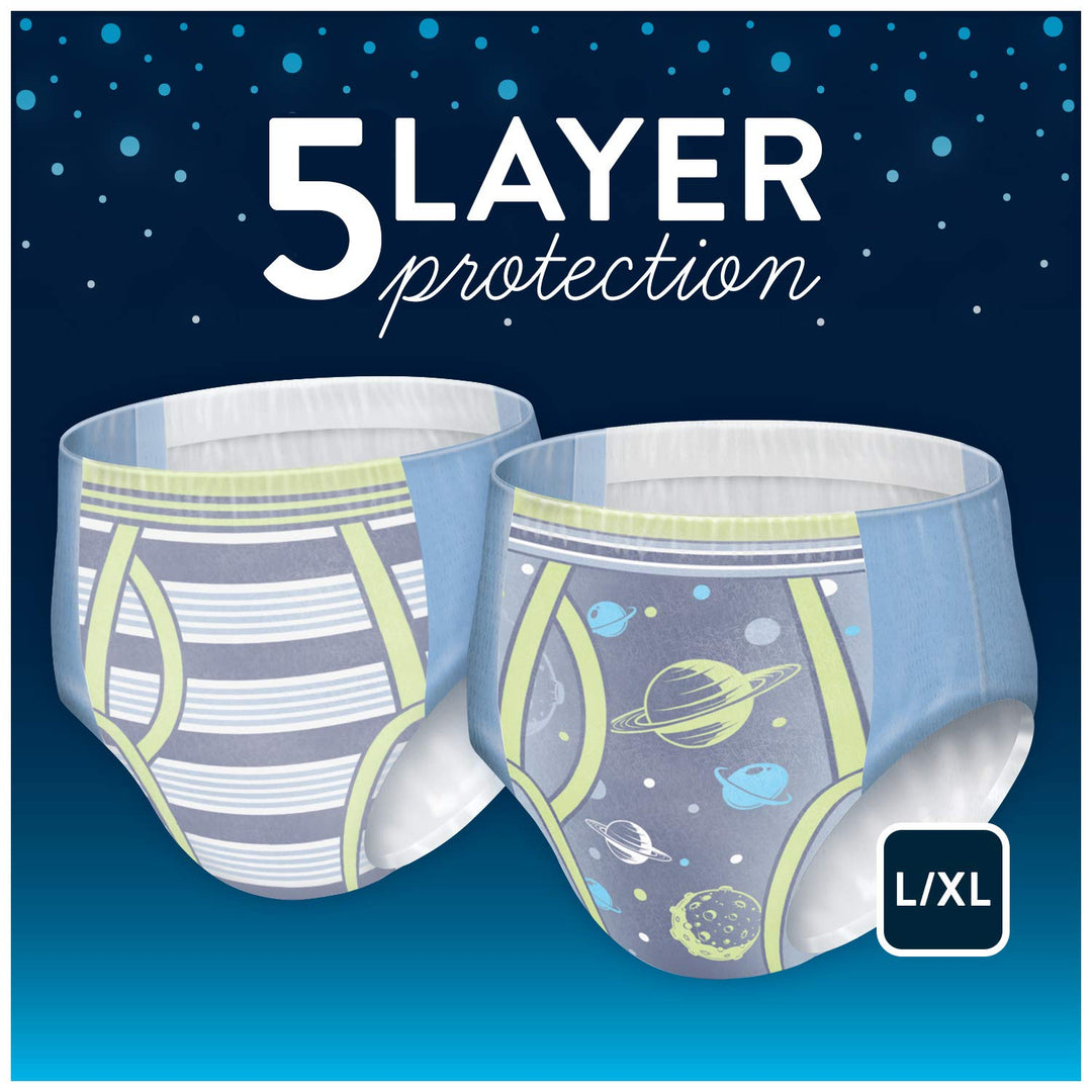 Bedtime Bedwetting Underwear for Boys, L-XL, 11 Ct. (Packaging May Vary)
