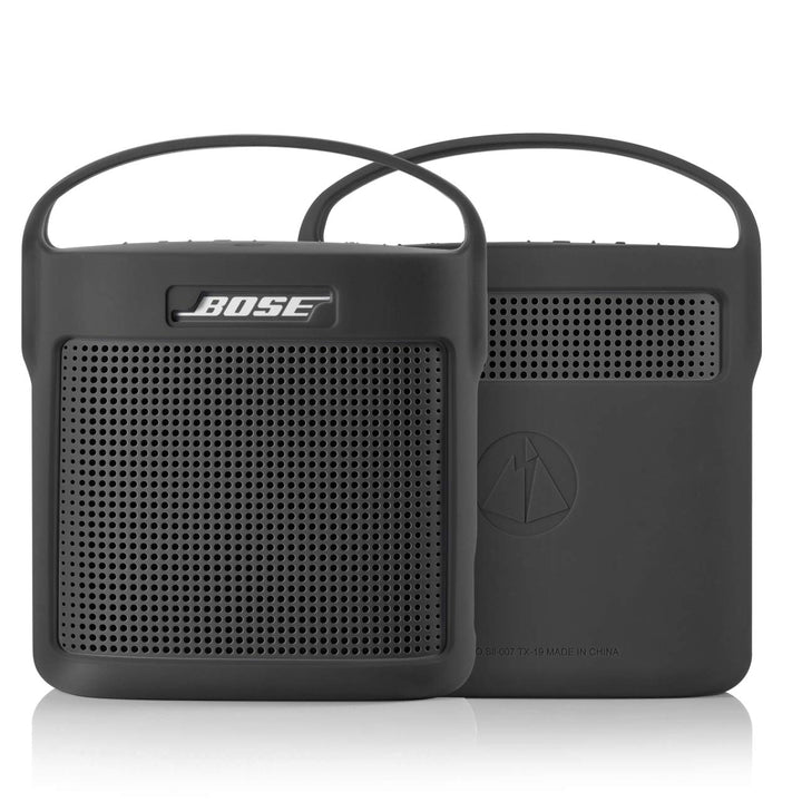 Protective Silicone Stand Up Case with Handle Compatible with Bose SoundLink Color Bluetooth Speaker II(Dark Gray